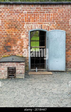 Sztutowo, Poland - Sept 5, 2020: Gas Chamber at the former Nazi Germany Concentration Camp, Stutthof, Poland