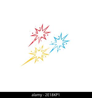 Firework logo vector template illustration Stock Vector