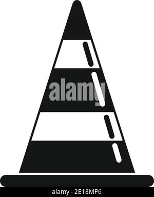 Demolition road cone icon, simple style Stock Vector