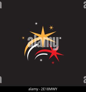 Firework logo vector template illustration Stock Vector