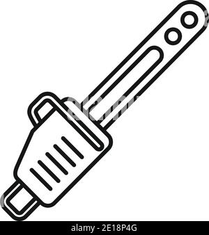 Demolition chainsaw icon, outline style Stock Vector