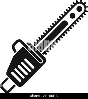 Demolition chainsaw icon, simple style Stock Vector