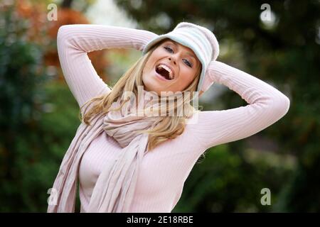 Beautiful woman outdoors Stock Photo