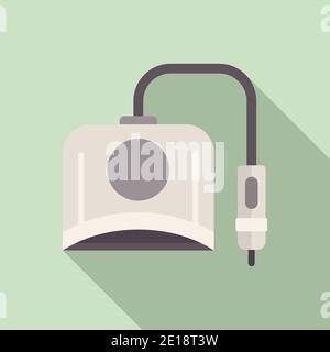 Manicurist device icon, flat style Stock Vector