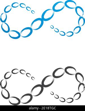 molecule infinity ilustration vector Stock Vector