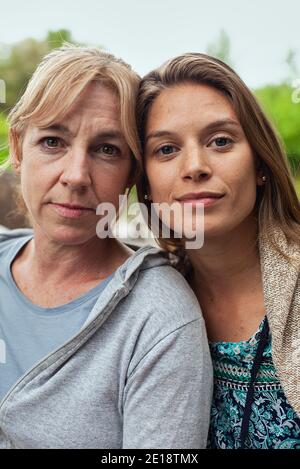 Woman with her mother in law Stock Photo