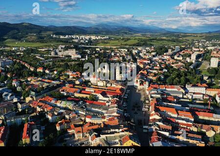 Aerial view of Banska Bystrica city in Slovakia Stock Photo