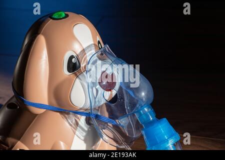 Medical equipment. The compressor nebulizer pet shaped Stock Photo - Alamy