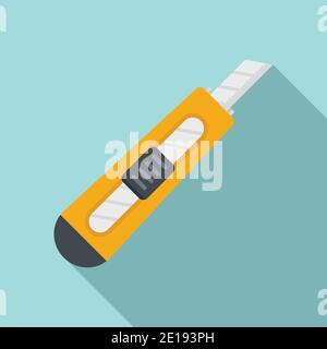 Cutter tool icon, flat style Stock Vector