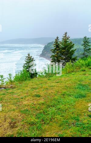 Landscape (near Broad Cove), in Cape Breton Highlands National Park, Nova Scotia, Canada Stock Photo