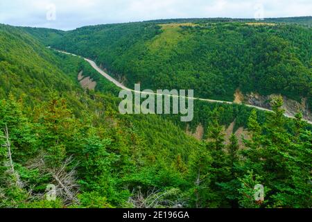 Views of the skyline trail, in Cape Breton Highlands National Park, Nova Scotia, Canada Stock Photo