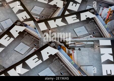 IKEA 2021 new edition paper catalogues as the last published printed version by the Swedish household and furniture retailer. Stock Photo
