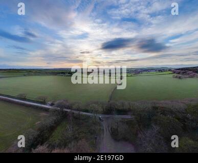 Aerial view of ladock woods in cornwall England uk drone shot Stock ...