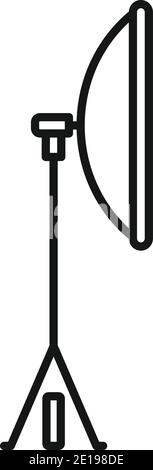 Video light stand icon, outline style Stock Vector