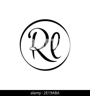 Rl Design Cursive Initial rl letter Logo Design Modern Typography Vector Template ...