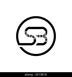Initial Circle SB letter Logo Design vector Template. Abstract Letter SB logo Design Stock Vector