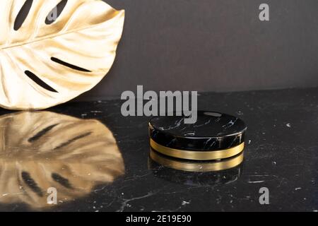 black and gold product display Stock Photo