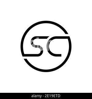 Initial Circle SC letter Logo Design vector Template. Abstract Letter SC logo Design Stock Vector