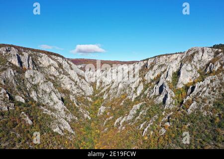 Aerial view of Zadielska dolina valley in Slovakia Stock Photo