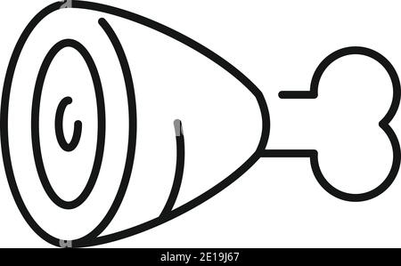 Eco meat production icon, outline style Stock Vector
