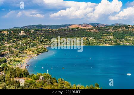 Castel Gandolfo near Rome summer residence of the popes Lazio Italy landmark Stock Photo