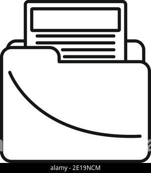 Product manager file folder icon, outline style Stock Vector
