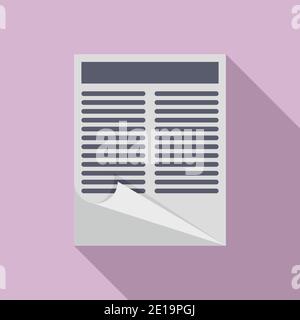 Pr specialist documents icon, flat style Stock Vector