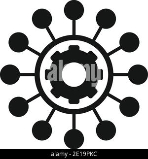 Backlink strategy scheme icon, simple style Stock Vector