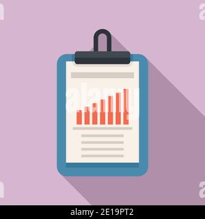 Product manager clipboard icon, flat style Stock Vector