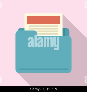 Product manager file folder icon, flat style Stock Vector