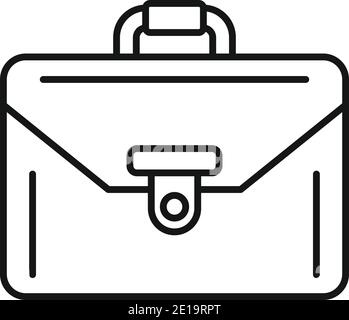 Product manager suitcase icon, outline style Stock Vector
