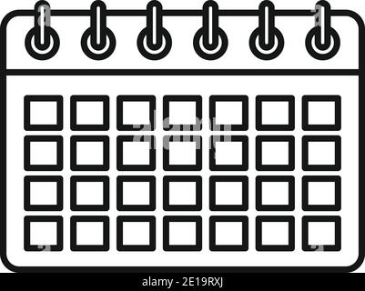 Product manager calendar icon, outline style Stock Vector