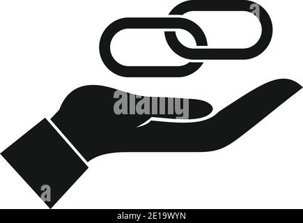 Care backlink icon, simple style Stock Vector