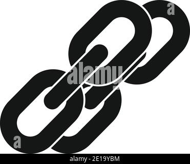 Backlink strategy links icon, simple style Stock Vector