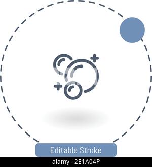 foam vector icon editable stroke outline icons for web and mobile Stock Vector