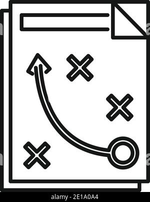 Product manager strategy icon, outline style Stock Vector