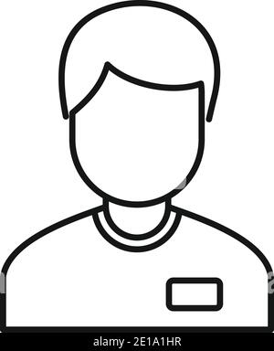 Sociology office manager icon, outline style Stock Vector