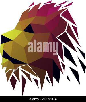 Vector lion in low poly style Stock Vector