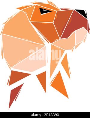 Vector dog in low poly style Stock Vector
