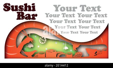Vector card in paper art style Stock Vector