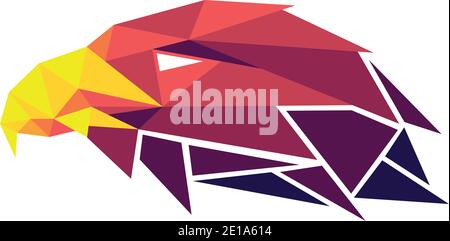 Vector eagle in low poly style Stock Vector