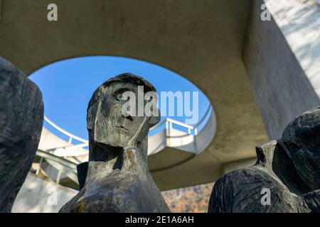 Beautiful modernist sculpture in Drazgose, Slovenia Stock Photo