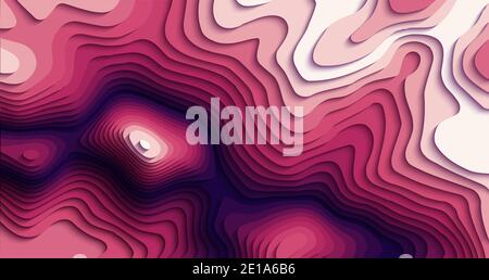 Pink blue purple gradient paper cut vector illustration. Fluid gradient presentation template. Paper cut art liquid color background. Stock Vector