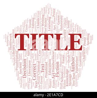 Title typography word cloud create with text only Stock Photo