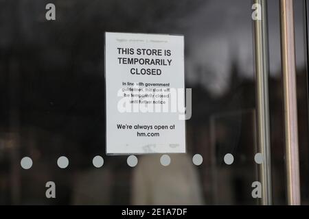 Edinburgh, Scotland, UK. 05th Jan, 2021. Most high street shops remain closed during lockdown Credit: David Coulson/Alamy Live News Stock Photo