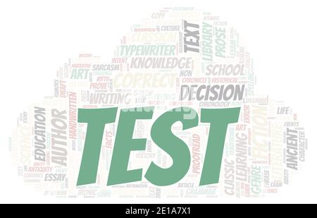 Test typography word cloud create with text only Stock Photo