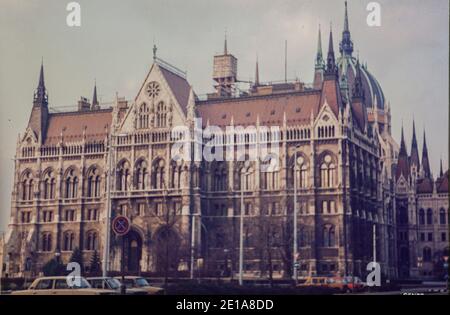 BUDAPEST, HUNGARY SEPTEMBER 1982: Hungarian parliament building Stock Photo