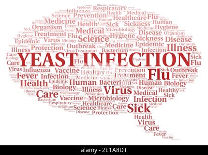 Yeast Infection typography word cloud create with text only. Stock Photo