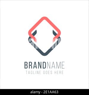 Letter VA rhombus shape logo design. Universal elegant vector emblem. Premium business logotype. Stock Vector