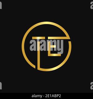 Initial Circle TE letter Logo Design vector Template. Abstract Letter TE logo Design Stock Vector